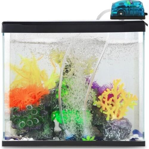 Aquarium Fish Oxygen Air Pump Single/Double Outlet Transparent Mute with Antiskid Foot SB-348A SB-248A GQ