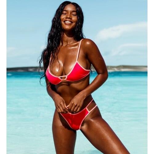 Bikini low waist beachwear split swimsuit set swimming suit women swimsuit bikinis mujer bathing suits fishing ladies swimwear