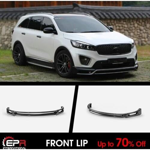 For 2015 onwards KIA Sorento UM ZE Style Carbon Glossy Front lip Bumper splitter Under spoiler Exterior Accessories