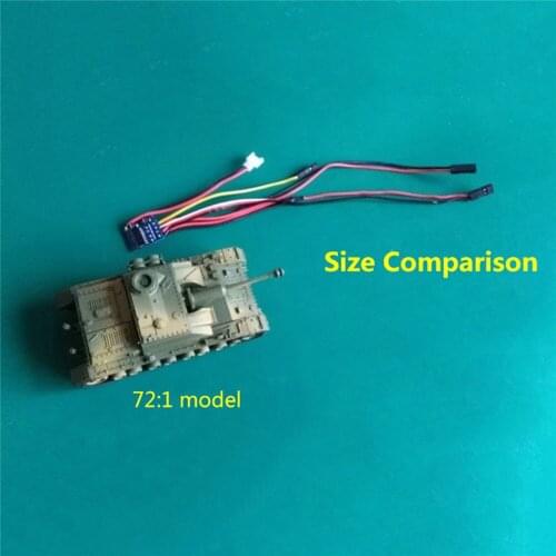 For RC Remote Control Tank 1S Two-way Brush ESC Motor Speed Controller Model 3.6V-5.8V 1.8A*2 Regulator Forward Backward