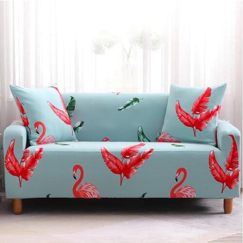 Flamingo Printing Stretch Elastic sofa cover cotton sofa towel Slip-resistant sofa covers for living room