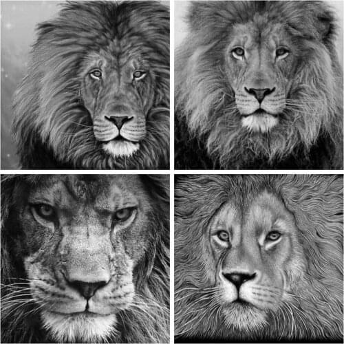 EverShine Diamond Painting Full Square Drill Lion Cross Stitch Diamond Embroidery Animal Mosaic Kits Home Decor Rhinestones Art
