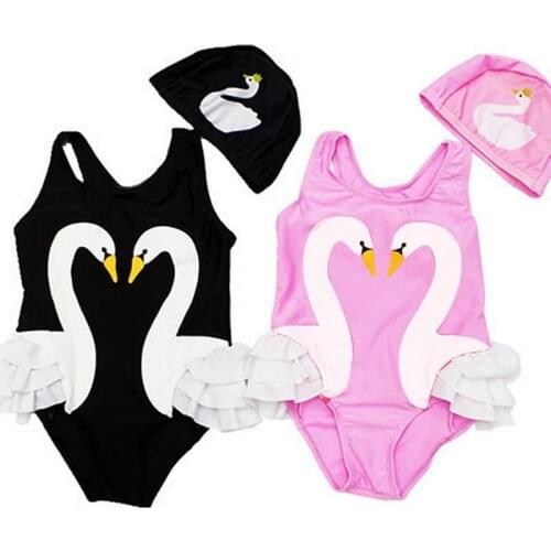 Flamingo Kids Swimwear for Girls Summer Baby Girl Cute One-Piece Swimsuit Children Swan Swimsuit Unicorn Suspender Swim Suit
