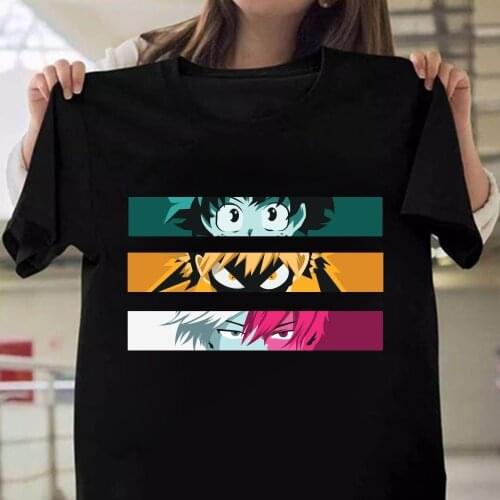Unisex Tshirt My Hero Academia T Shirt Women Harajuku T-shirt cool Short Sleeve cotton Tee Shirt Graphic Tee Tops Plus Size