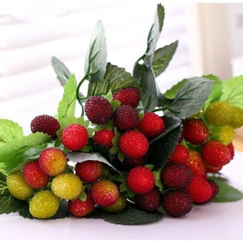 Simulation strawberry decoration flower artificial fruit paddle strawberry photo props Artificial plant decoration basket vase