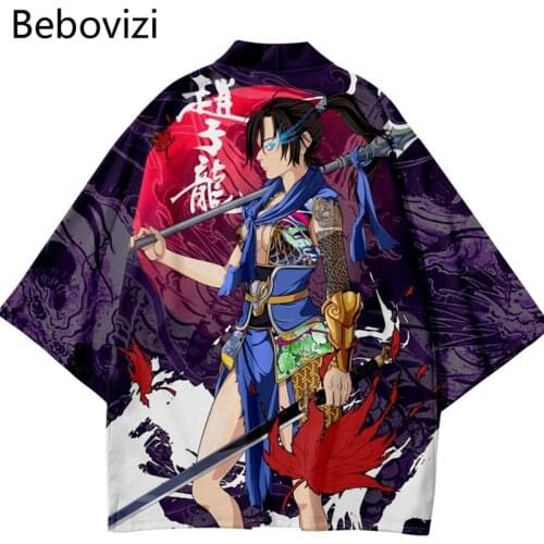Bebovizi Kimono Women Japanese Yukata Female Asian Clothes Samurai Cardigan Shirt Men Traditional Kimonos Anime Cosplay Haori