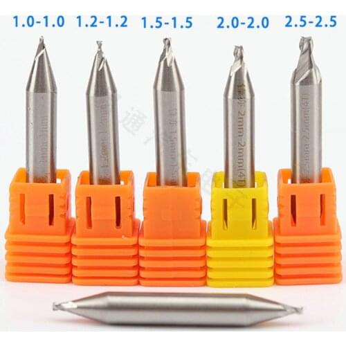 HSS End Mill THSS Double Side 1.0mm 1.2mm 1.5mm 2.0mm 2.5mm Multi-function Milling Cutter Locksmith Tools Cutters Bits Drill