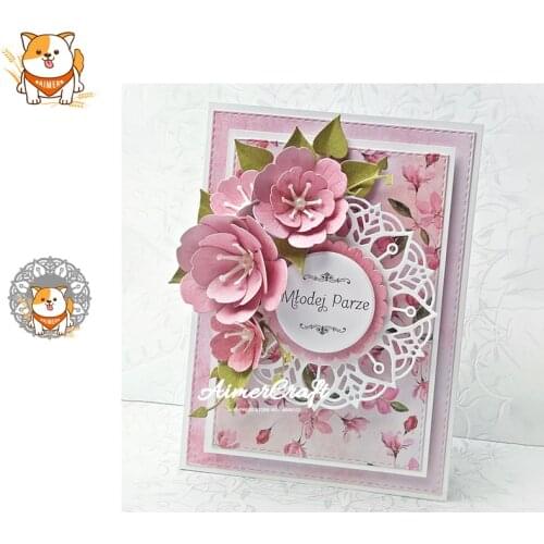 Lace Circle Wreath Metal Cutting Dies Scrapbooking Stencil DIY Decorative Embossing Craft Die Cuts Card Making New Dies For 2019