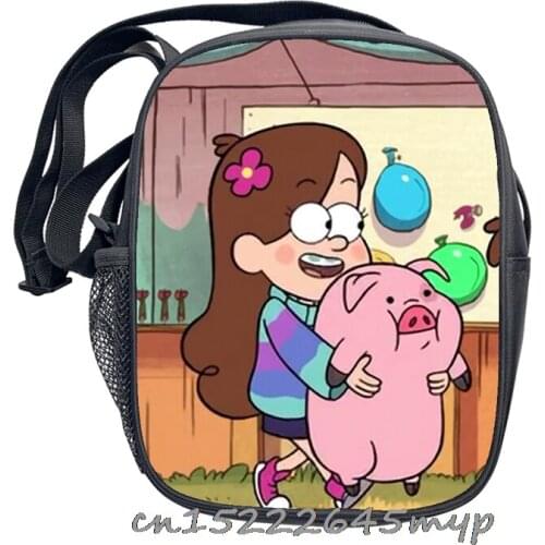 Gravity Falls Girl Mini Messenger Bag Women Handbags Ladies Shoulder Bag for Travel Canvas Crossbody Bags Small Satchel Bookbag