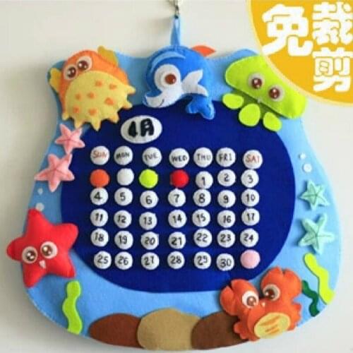 Marine calendar Felt kit Non-woven cloth Craft DIY Sewing set Felt Handwork Material DIY needlework supplies