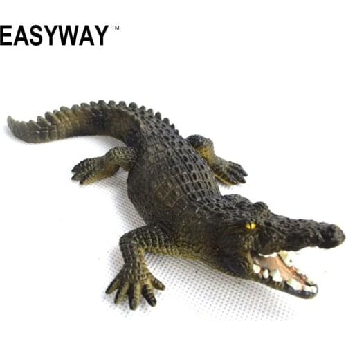 Mr.Froger American crocodile Alligator Wild Animals Toys Set Zoo modeling plastic Solid cute gift Reptiles Toy Gifts DIY Fun