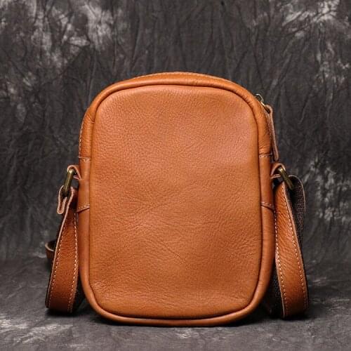 Genuine Leather Shoulder Waist Bag Small Mens Womens Natural Skin Crossbody Phone Bag Man Crossbody Bag Mini Bags For Man