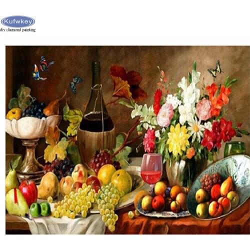 New Arrivals 5D Diamond Painting Still life fruit Picture Of Rhinestones Mosaic DIY Diamond Embroidery Full Display Manual Hobby