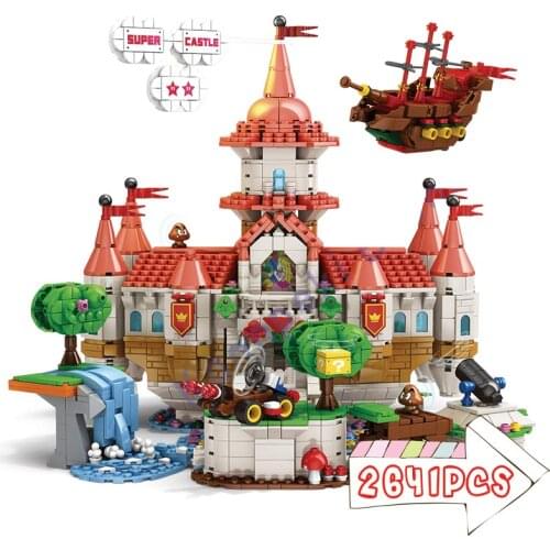 New 2641PCS Castle Surrounding Games Toys Building Blocks Creative MOC Bricks Model Gifts DIY Children Kids Friends Cartoons