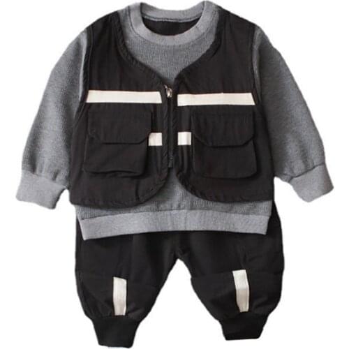 New Autumn Baby Boys Casual Suit Children Cotton Clothes Kids Fashion Jacket Pants 2Pcs Sets Spring Toddler Leisure Clothing