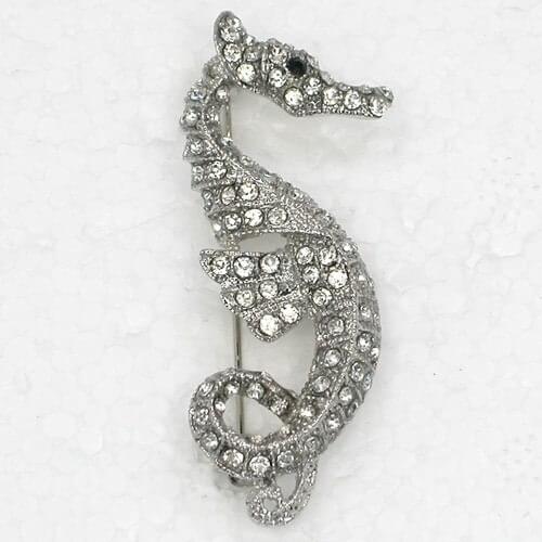 Wholesale Fashion Brooch Rhinestone Seahorse Pin brooches C101315