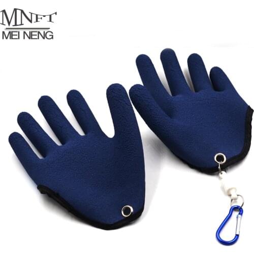 MNFT 1Pcs Magnetic Anti-slip Fishing Gloves Fisherman Protect Hand Handy Catching Fish Glove for Left/Right Hand