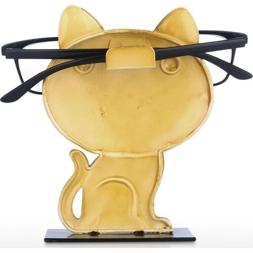 Portable Cat Shaped Spectacle Stand Home Office Decor Desk Eyeglasses Holder