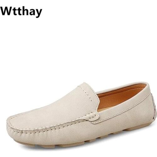 Plus Size 38~47 Men Loafers Fashion Summer Casual Shoes Classics Lightweight Men Driving Shoes Non-slip Flat Shoes