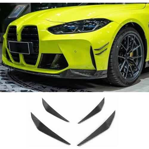 For BMW New 4 Series G22 430i G80 G82 M4 2021 - 2022 4 PCS Real Carbon Fiber Car Bumper Splitter Body Spoiler