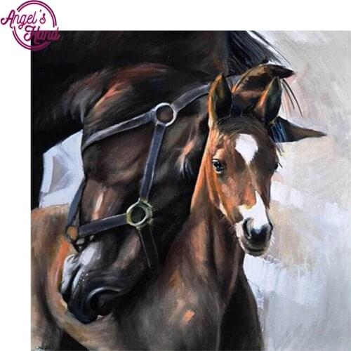ANGELS HAND Diamond Embroidery animal 5D DIY Diamond Painting horse Diamond Painting Rhinestone Cross Stitch Decoration