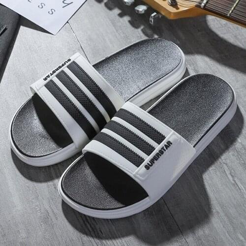 High-Elastic EVA Couples Slippers Breathable Casual Flip Flops For Home Use Non-Slip Bathroom Slippers Indoor Plus Size 4445