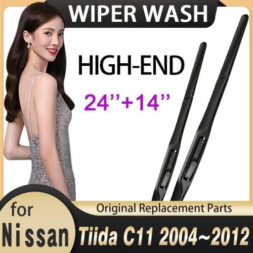 For Nissan Tiida C11 2004~2012 2005 2006 2007 2008 20010 Latio Versa Front Windscreen Wipers Car Wiper Blade Car Accessories