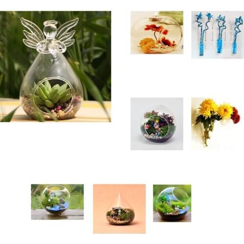 Ing Glass Hydroponic Flowers Vase/Fairy Garden DIY Terrarium/Candlestick Flower Hanging Vase Air Plants Hydroponic Pot