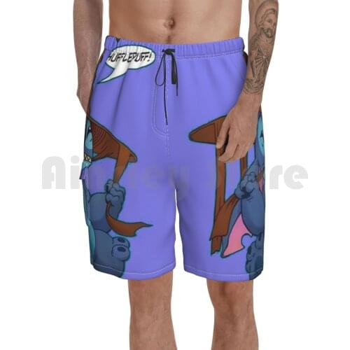 Funny Art Beach Shorts Men Beach Pants Swimwear Hawaii Scrump Lilo And Experiment 626 Angel Aloha And Angel 626