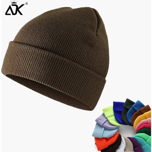 Winter Hats Short Cuffed Cap Warm All Match Bonnet For Woman Short Knitted Ribbed Beanie Casual Breathable Stretchy Cap