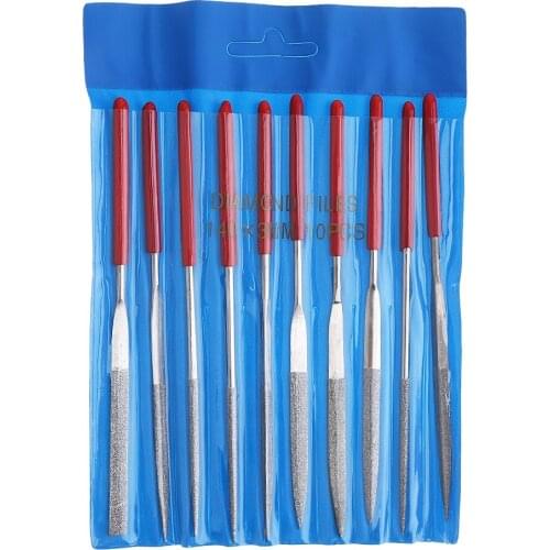10pcs/lot 140x3MM Diamond Files Guitar Crowning Luthier Files Metal Edge Polish Tool for Musical Instruments DIY