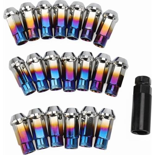 20PCS stainless steel Bluing color Car Modification Wheel Nuts Lug Nuts Bolts m12x1.5 m12x12.5 For Mitsubishi Acura Infiniti