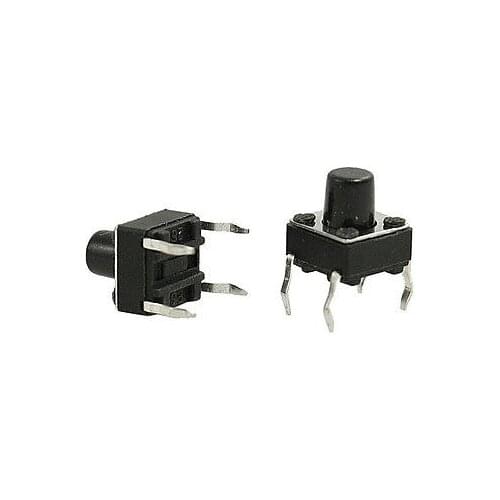 200 Pcs 6x6x7mm Momentary Tactile Tact Push Button Switch 4 Pin DIP Through Hole