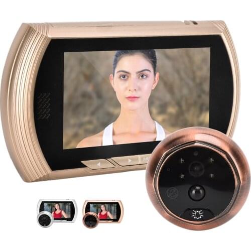Peephole Camera 4.5 Inch LCD TFT Monitor Smart Video Doorbell HD 720P Night Vision 3MP 160 Degrees PIR Motion Detection