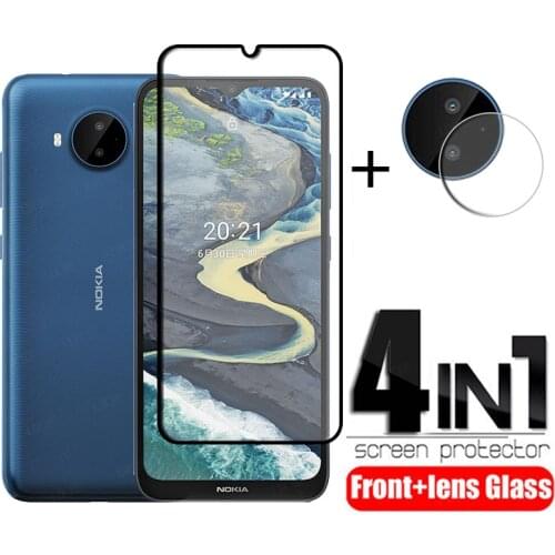 4-in-1 For Nokia C20 Plus Glass For Nokia C20 Plus Tempered Glass HD Screen Protector Camera Film For Nokia C20 Plus Lens Glass