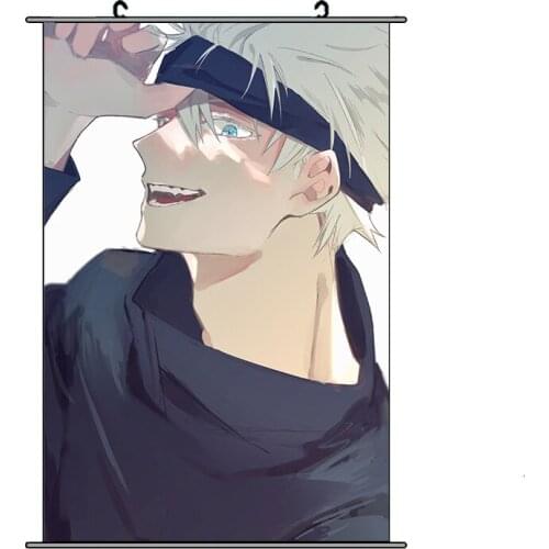 Anime Jujutsu Kaisen Gojo Satoru Wall Scroll HD Print Scroll Itadori Yuuji DIY Custom Poster Home Decor Gifts