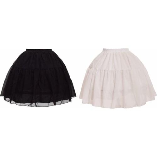 Short Petticoats for Wedding Lolita Woman Girl Underskirt Crinoline Fluffy Pettycoat Lolita Layered Hoop Tutu Skirt