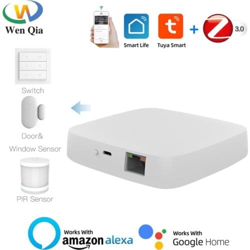 Tuya Zigbee Gateway Smart Home Bridge Hub Wireless App Voice Remote Control Timer Module Compatiblewith Alexa GoogleHome Sensor