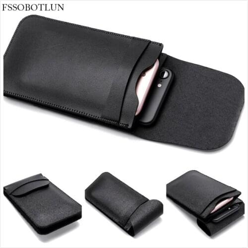 FSSOBOTLUN,Universal 6.0 inch Double Pocket Waist Belt Microfiber Leather Case For Philips S626L/Ken Xin Da V/ Landvo MAX