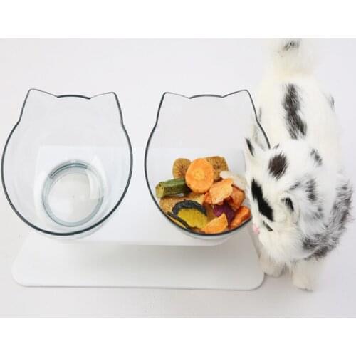 Cat Bowls Double Bowls With Raised Stand Pet Food And Water Bowls For Cats Dogs Feeders Cat Bowl Pet Supplies cat food bowl