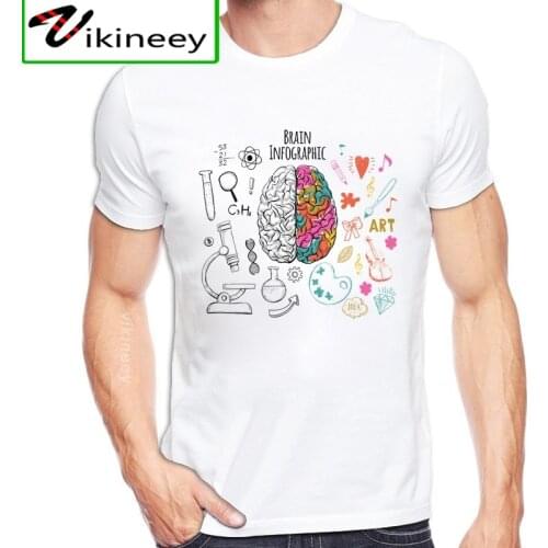 Geek Brain T Shirt Science Chemistry Biology Art Geography Math Physics Cool Fashion Punk T-shirt Casual Funny Style Unisex Tee