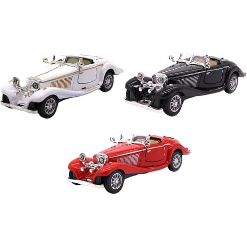 1:28 Scale Classic Simulation Car Model with Pull Back Action and Open Doors