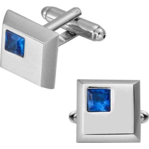 Mens shirts Cufflinks high-quality copper material Blue Crystal Cufflinks Cufflinks 5 pairs of packaging for sale