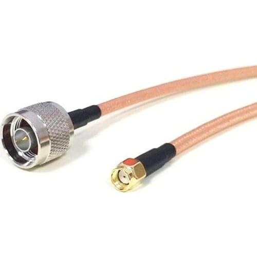 N male To RP-SMA Male Straight Crimp RG142 RF Pigtail Cable 8" 20cm