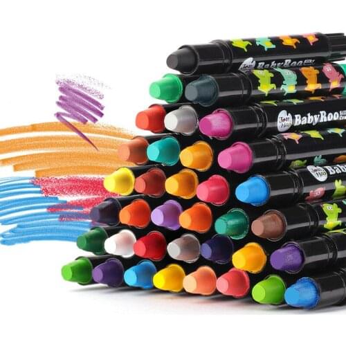 Childrens spinning silk crayon set kindergarten crayon safety washable brush oil painting stick kid birthday New Year gift