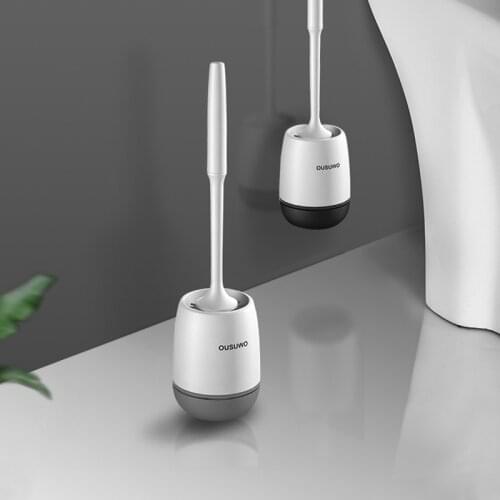 NEW TPR silicone Toilet Brush Floor-standing Wall-mounted Base Cleaning Brush For Toilet WC Bathroom Accessories Set household