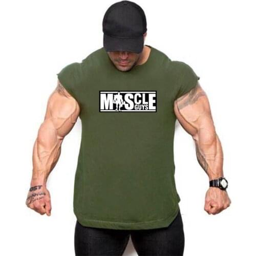 2021 New Men Tank top Gyms Workout Fitness Bodybuilding sleeveless shirt Male Cotton clothing Casual Singlet vest Undershirt