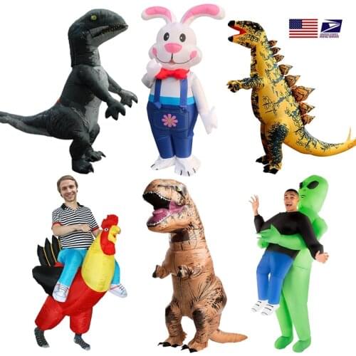 2021 New Style Inflatable Dinosaur Costume Alien Costumes for Adult Funny Party Clothes Cosplay Dresses Shipping Free from USA