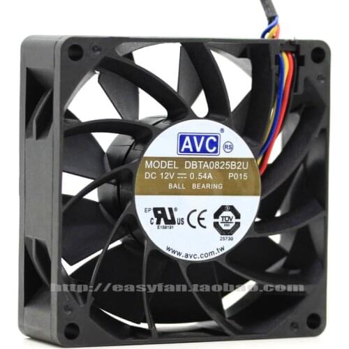 NEW AVC DBTA0825B2U 8025 8CM 12V 0.54A high air volume cooling fan