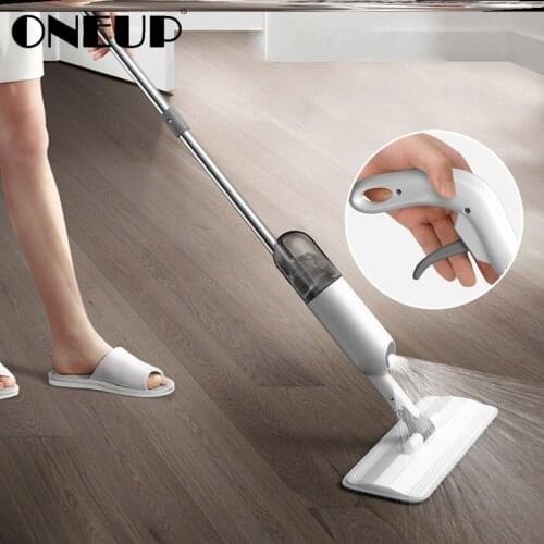 ONEUP Spray Floor Mops With Microfiber Pads 360 Degree Rotating Lazy Mops For Home Floor Cleaning Tools Handheld Spray Swabber